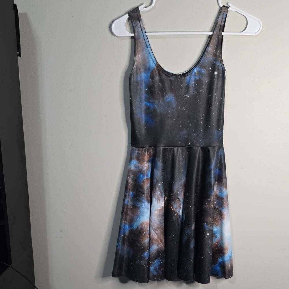 Black Milk Galaxy Black Scoop Skater Dress